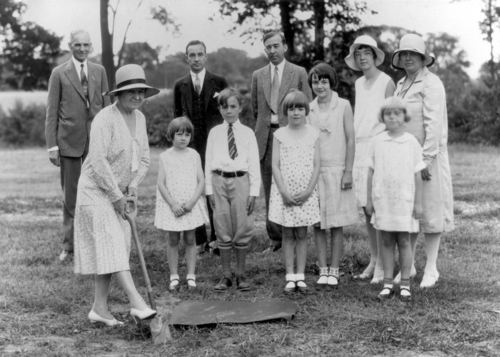 Clara Ford - groundbreaking for Martha-Mary Chapel, home of the Garden of the Leavened Heart