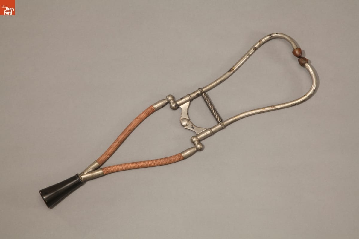 Folding Stethoscope, circa 1880 Metal stethoscope