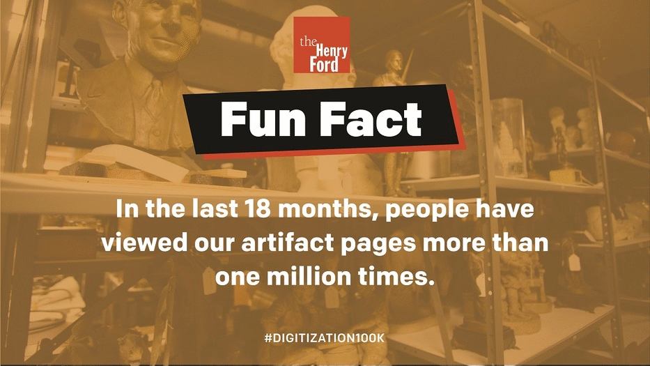 Twenty Fun Facts about Digitization and Our Digital Collections GIF that runs through slides with text and background images of collections