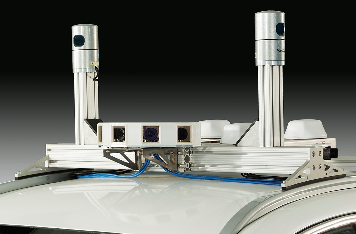 First-Generation Self-Driving Test Vehicle_four First-Generation Self-Driving Test Vehicle