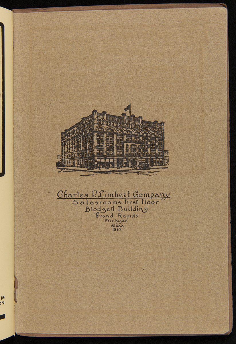 Page with text and image of multistory square building