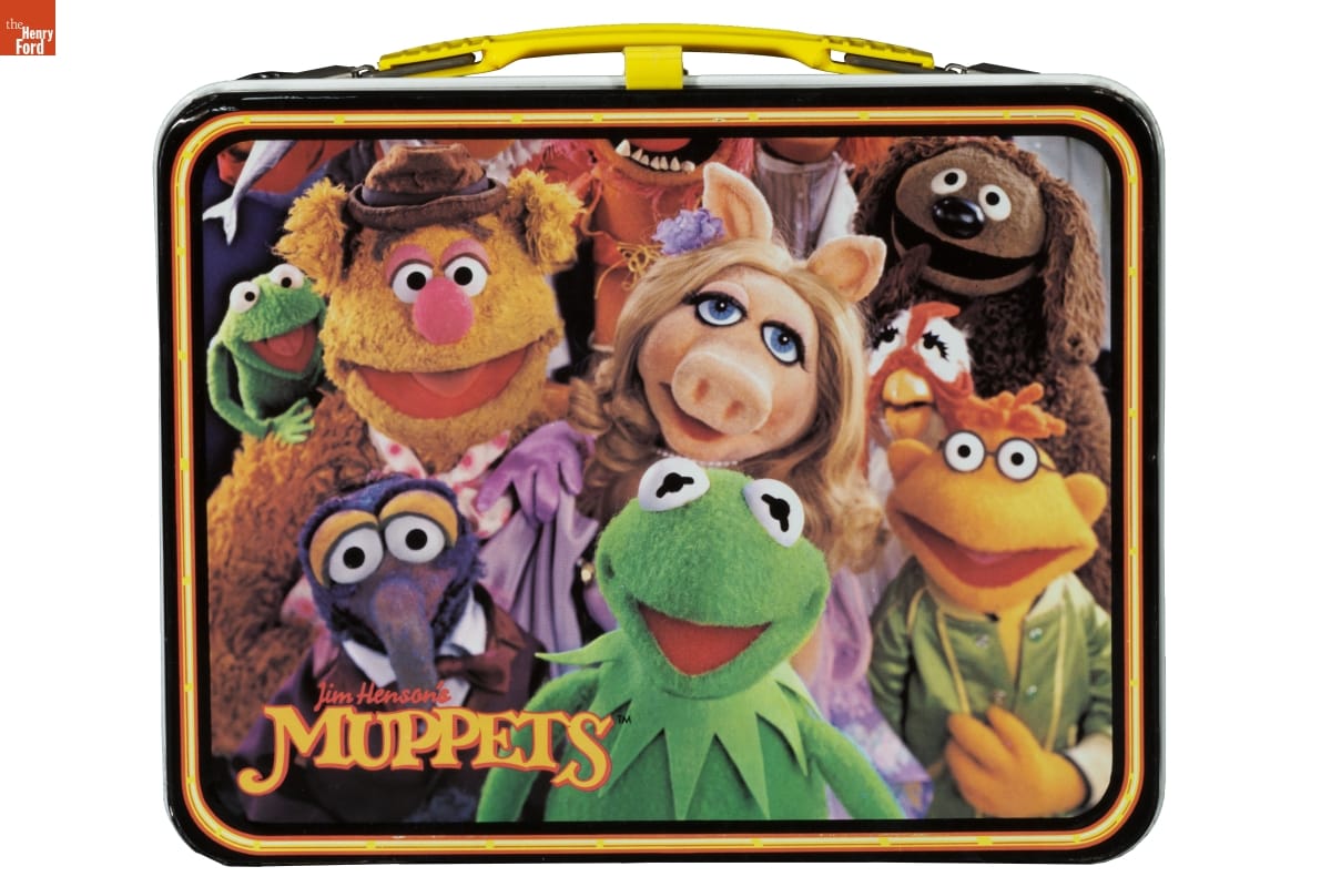 "Jim Henson's Muppets" Lunchbox, 1979 Lunchbox with images of Muppet characters, including Kermit the Frog, Miss Piggy, and others