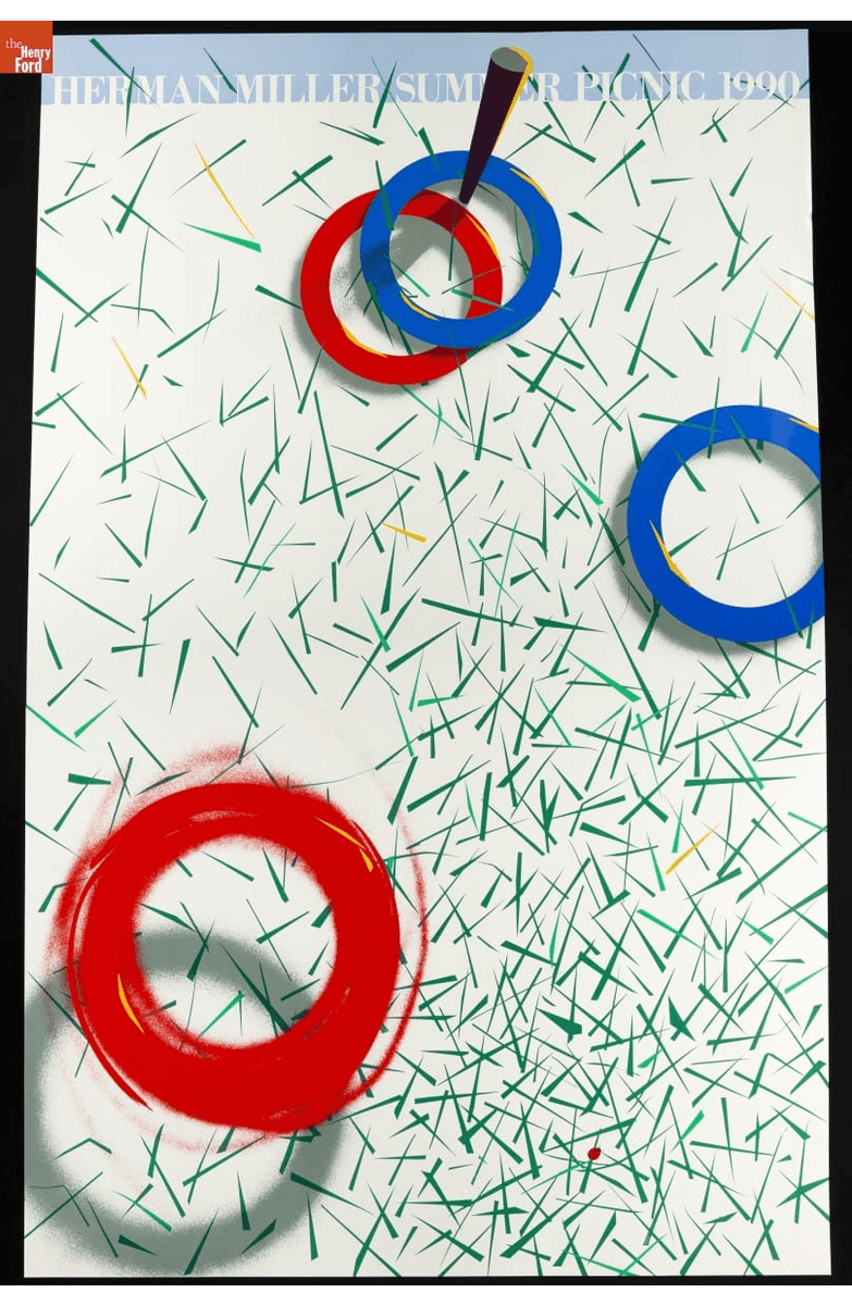 GIF that cycles slowly through a number of graphic posters