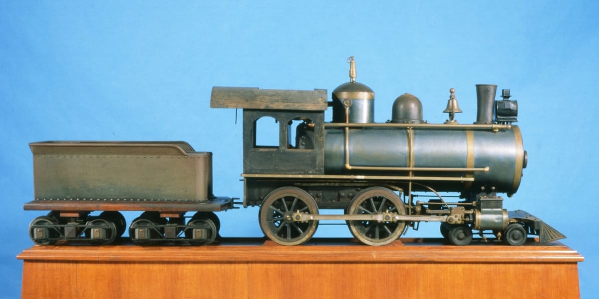 thf91589 Miniature Locomotive, Used at Salisbury Beach, Massachusetts, circa 1905