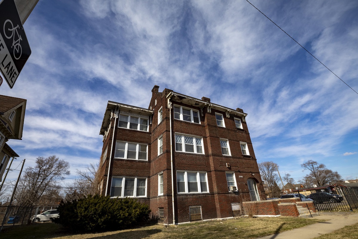 Future home of the Underground Music Academy Three-story red brick building