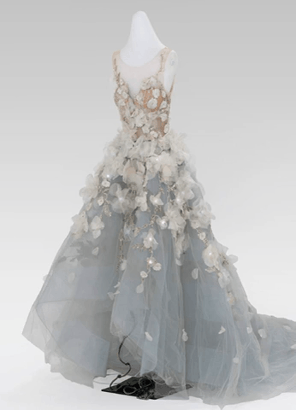 "Cognitive Dress," Designed by IBM and Marchesa, 2016 GIF running through various views and details of a dress on a dress form