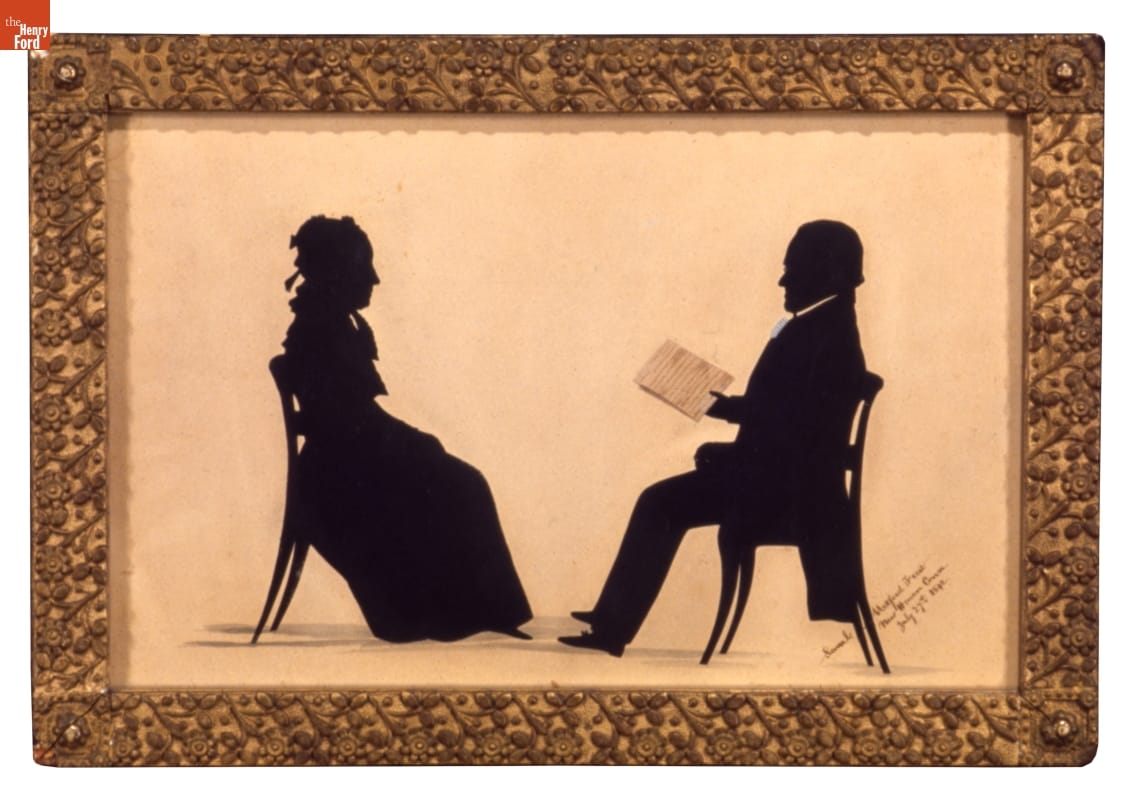 Samuel Metford Silhouette of Noah and Rebecca Webster