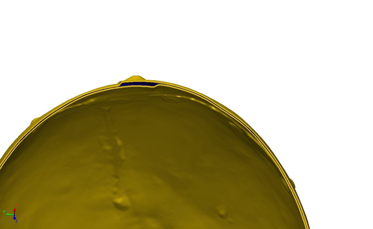 3D rendering Yellow semicircle