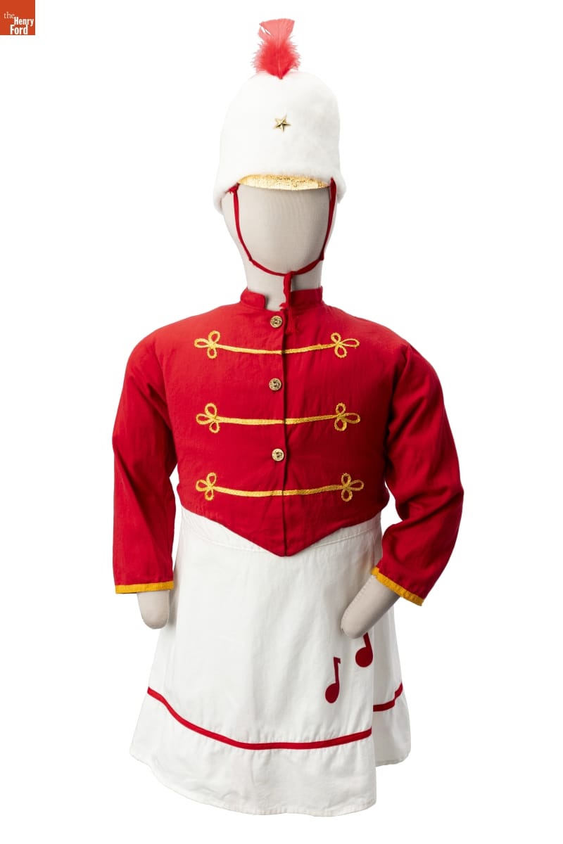 THF196359 Drum Majorette costume, 1950-1955.