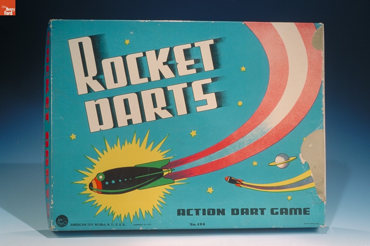 Rocket Darts, 1940-1950 Rocket Darts, outer space-themed game