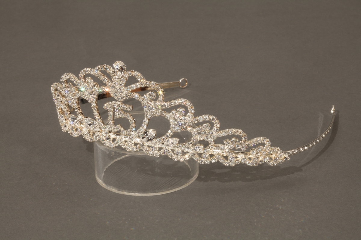 Quinceanera Rhinestone Tiara, 2011 Diamond or rhinestone tiara with swirling design