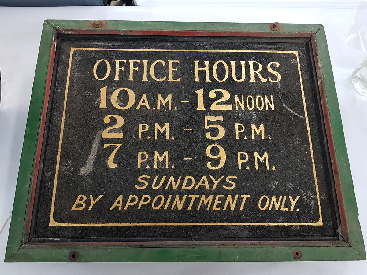 Advertising artifact for Dr. W.E. Coomer Dog and Cat Hospital, circa 1920. Dr. Ward E. Coomer.