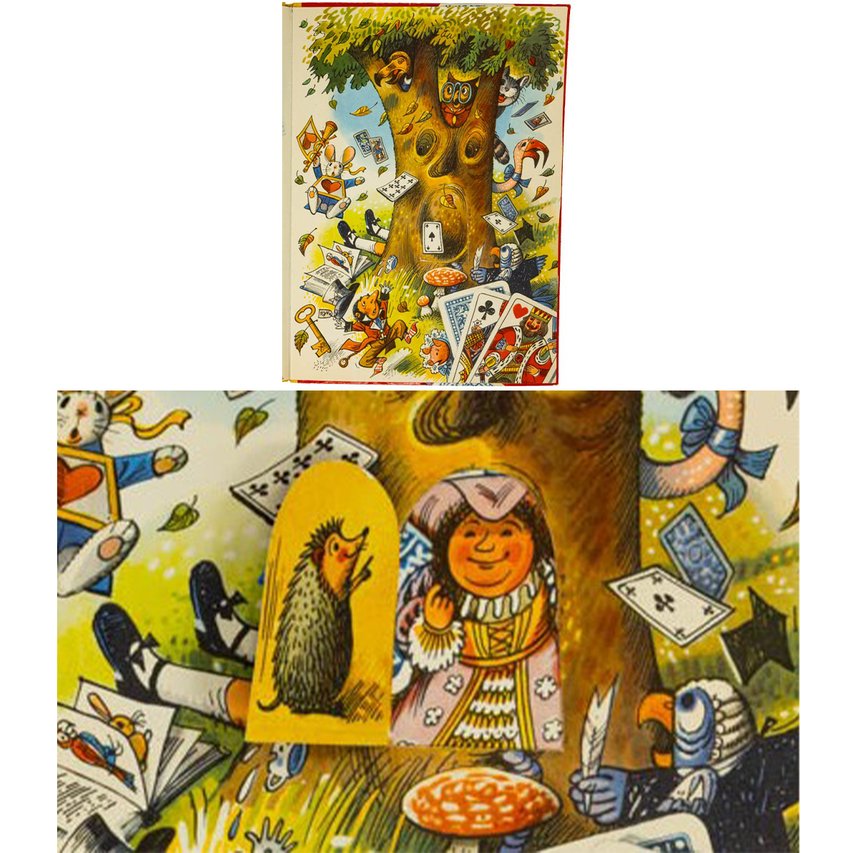 In an illustration at the end of the book, a hidden door in the tree opens to reveal an extra little surprise. / Details of THF803667 and THF803669 