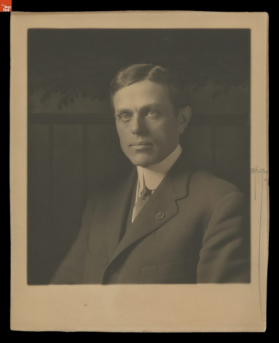 Portrait of Norval Hawkins, Ford Motor Company Sales Manager, circa 1910 Portrait of man wearing suit
